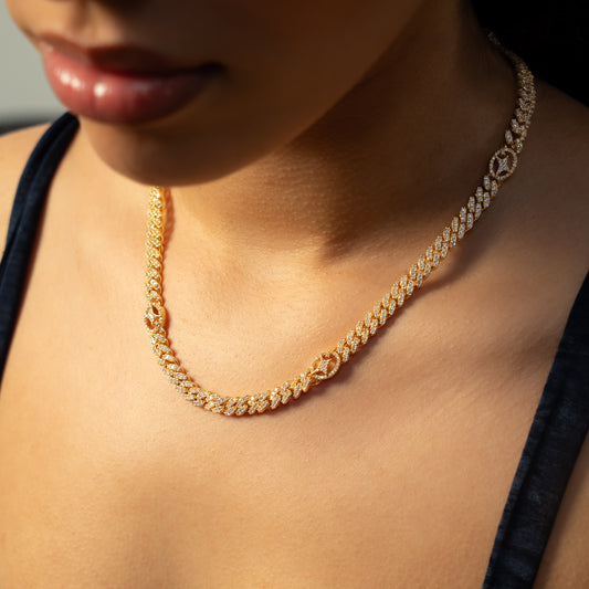 Iced Cuban Link Signature 5mm Gold Chain