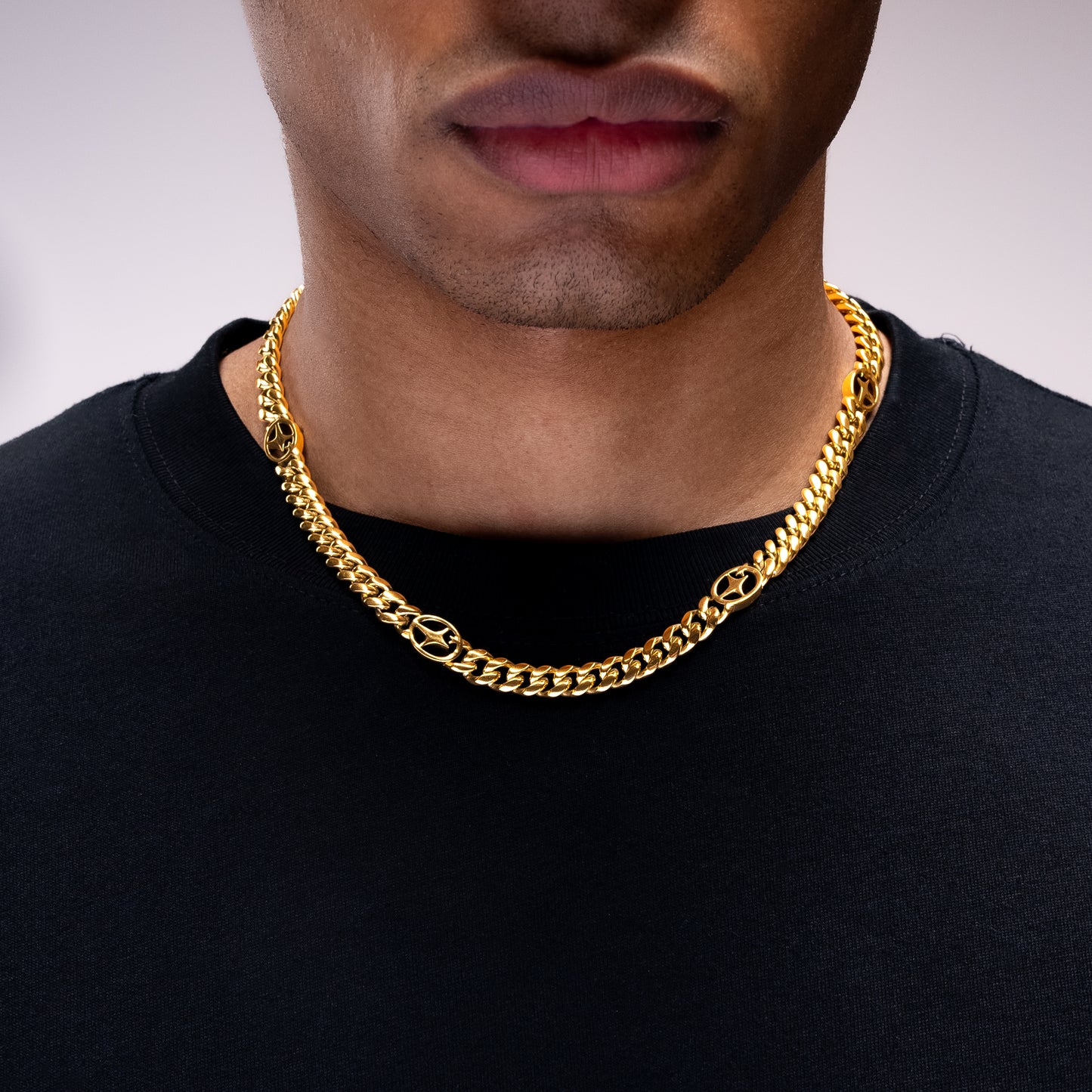 Cuban link chain 8 mm Signature Gold