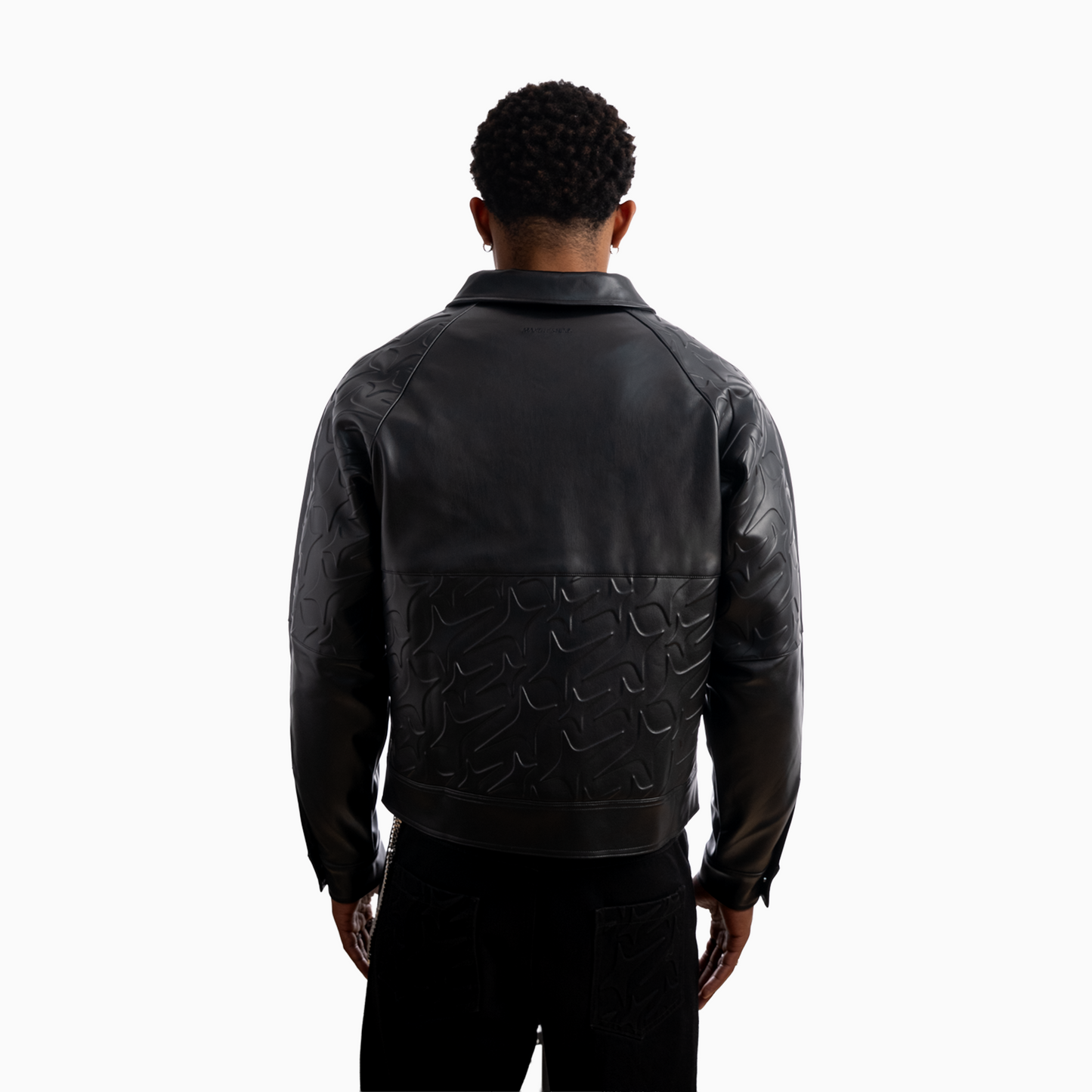 Leather Jacket Monogram - Noir & Moissanite