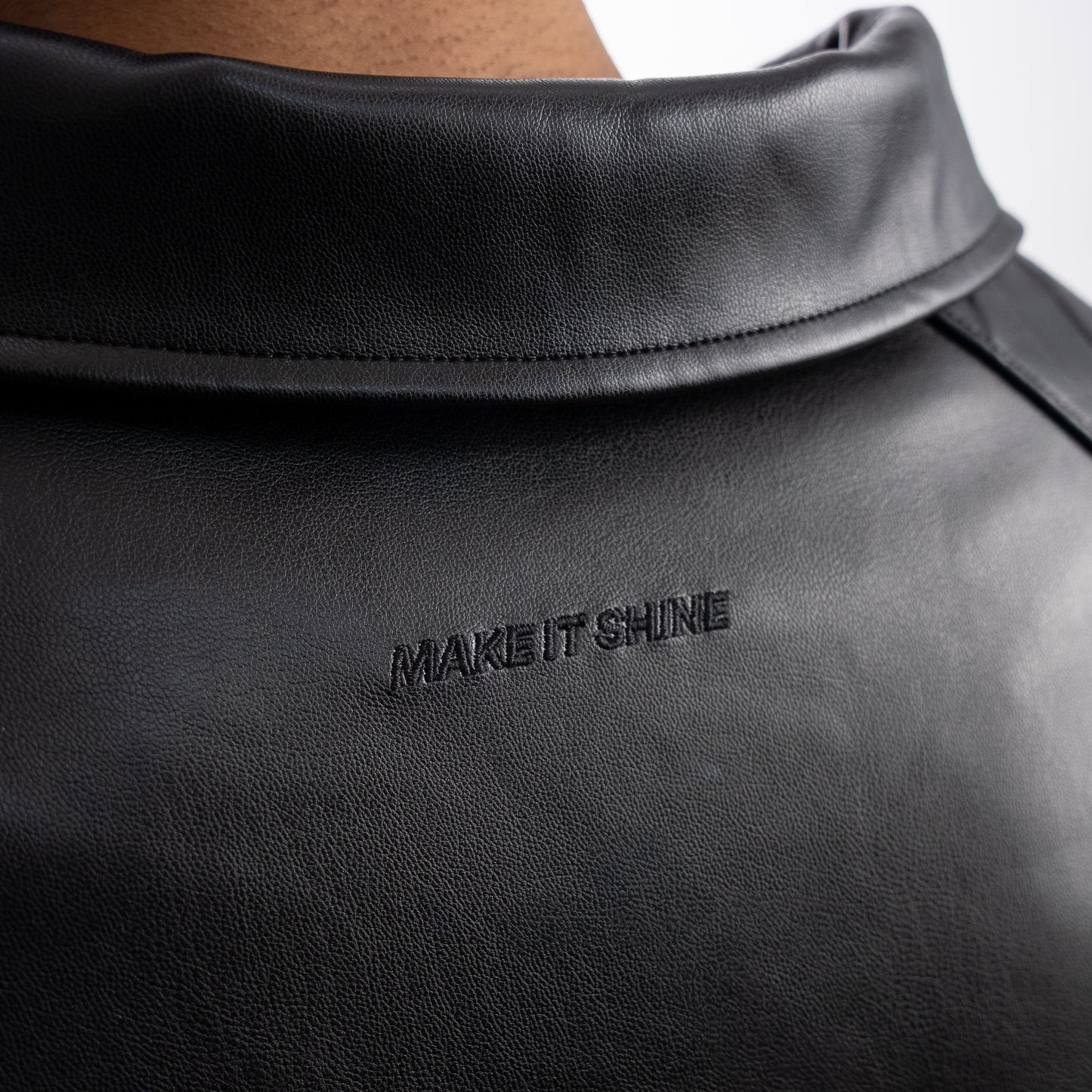 Leather Jacket Monogram - Noir & Moissanite
