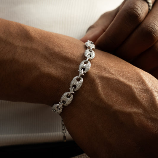 Bracelet Iced Coffee Beans - Argenté