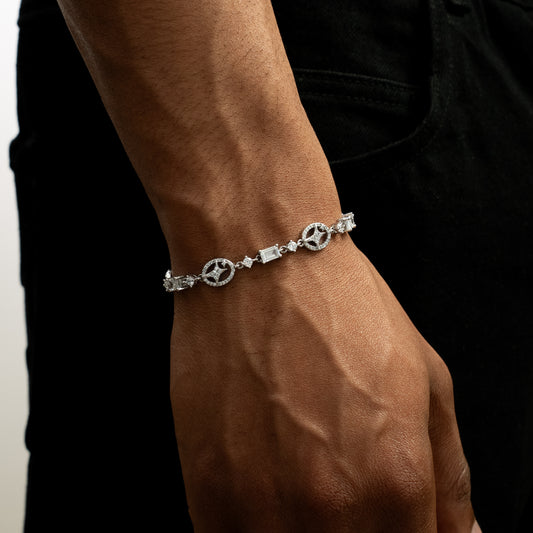 Bracelet Iced signature argenté