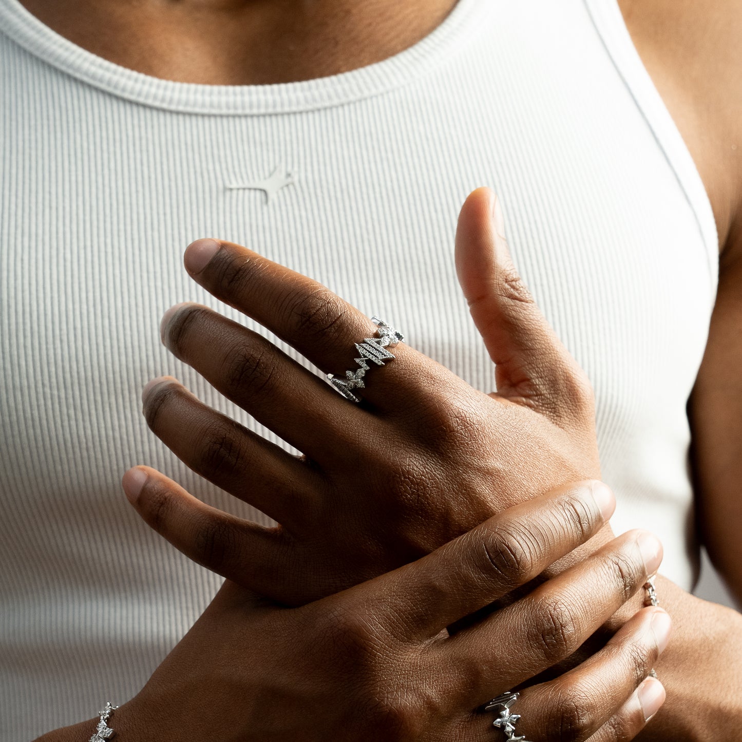 Iced MIS Ring - Argenté