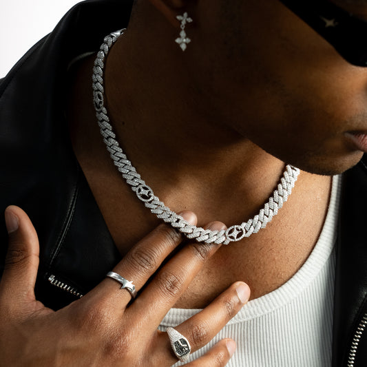 Chaîne Prong link Signature 10 mm Argentée