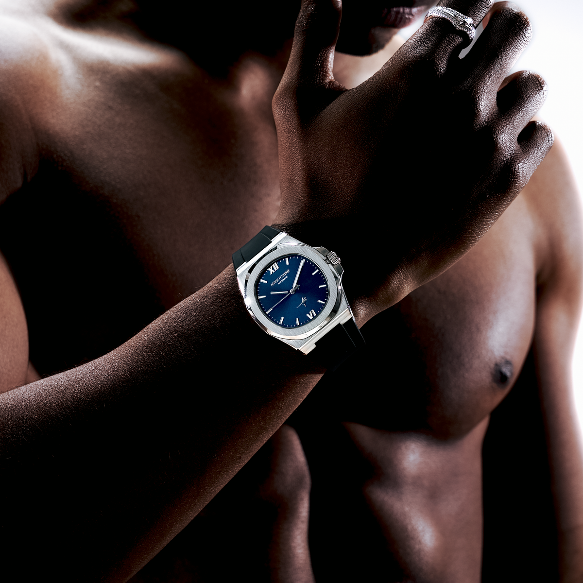 ASON1 - Cadran Bleu & Bracelet Rubber