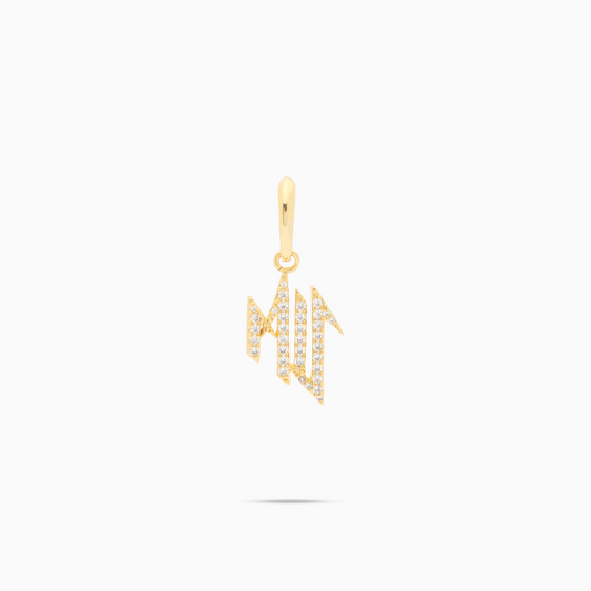Iced MIS Pendant - Gold