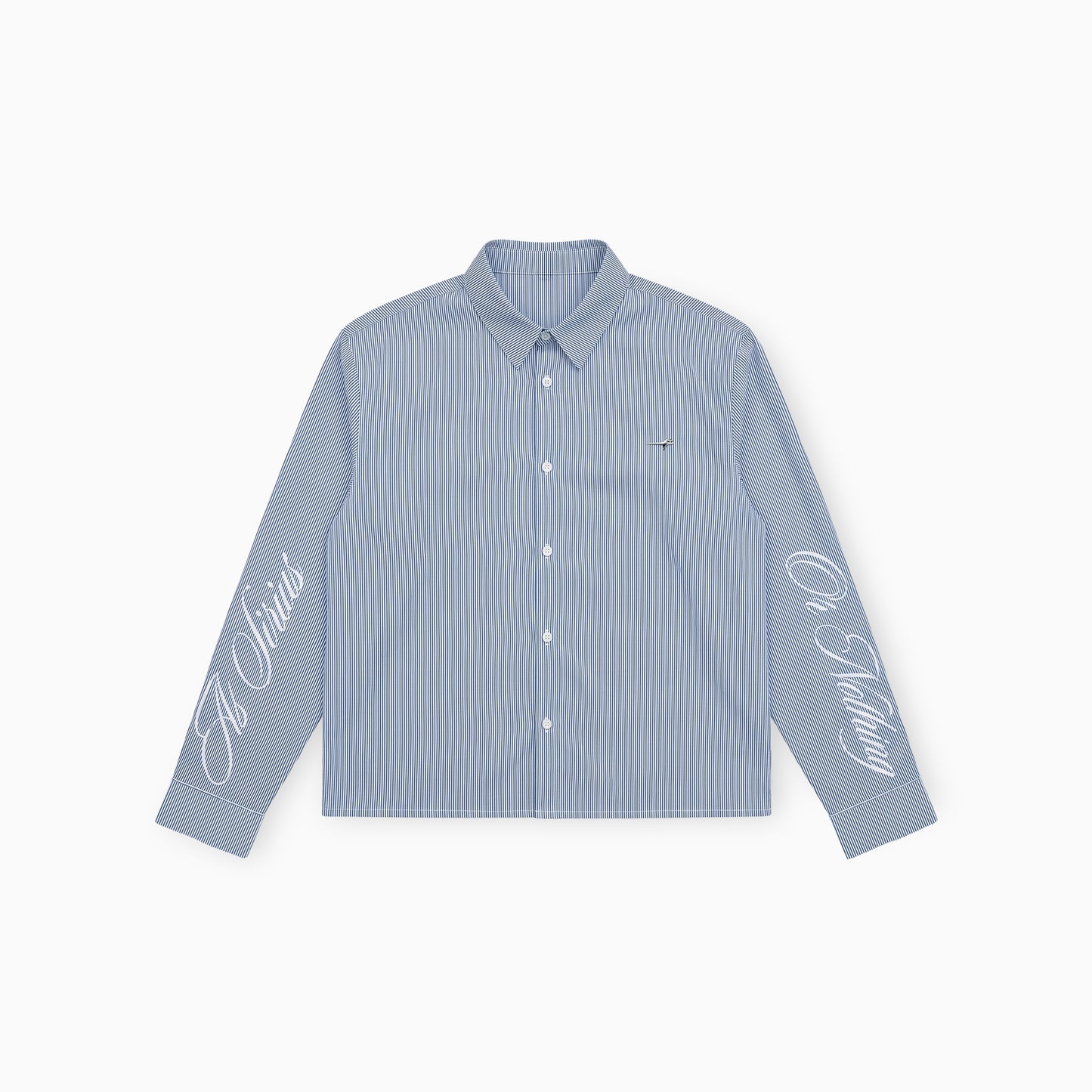 Striped Long-Sleeve Shirt - Blue & White
