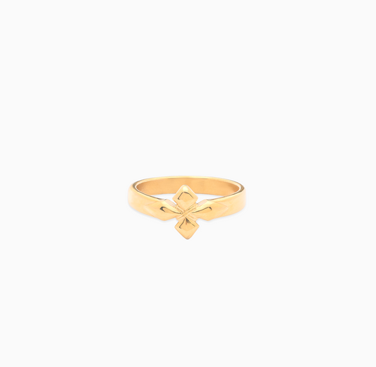 Crossed star ring - Gold