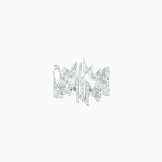 Iced MIS Ring - Silver