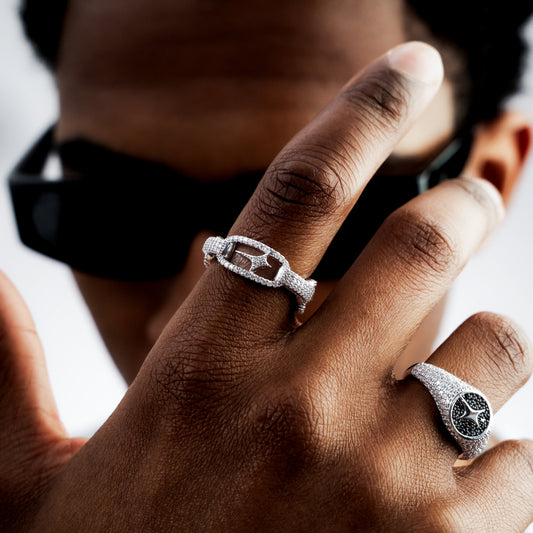 Iced H-ring signature silver