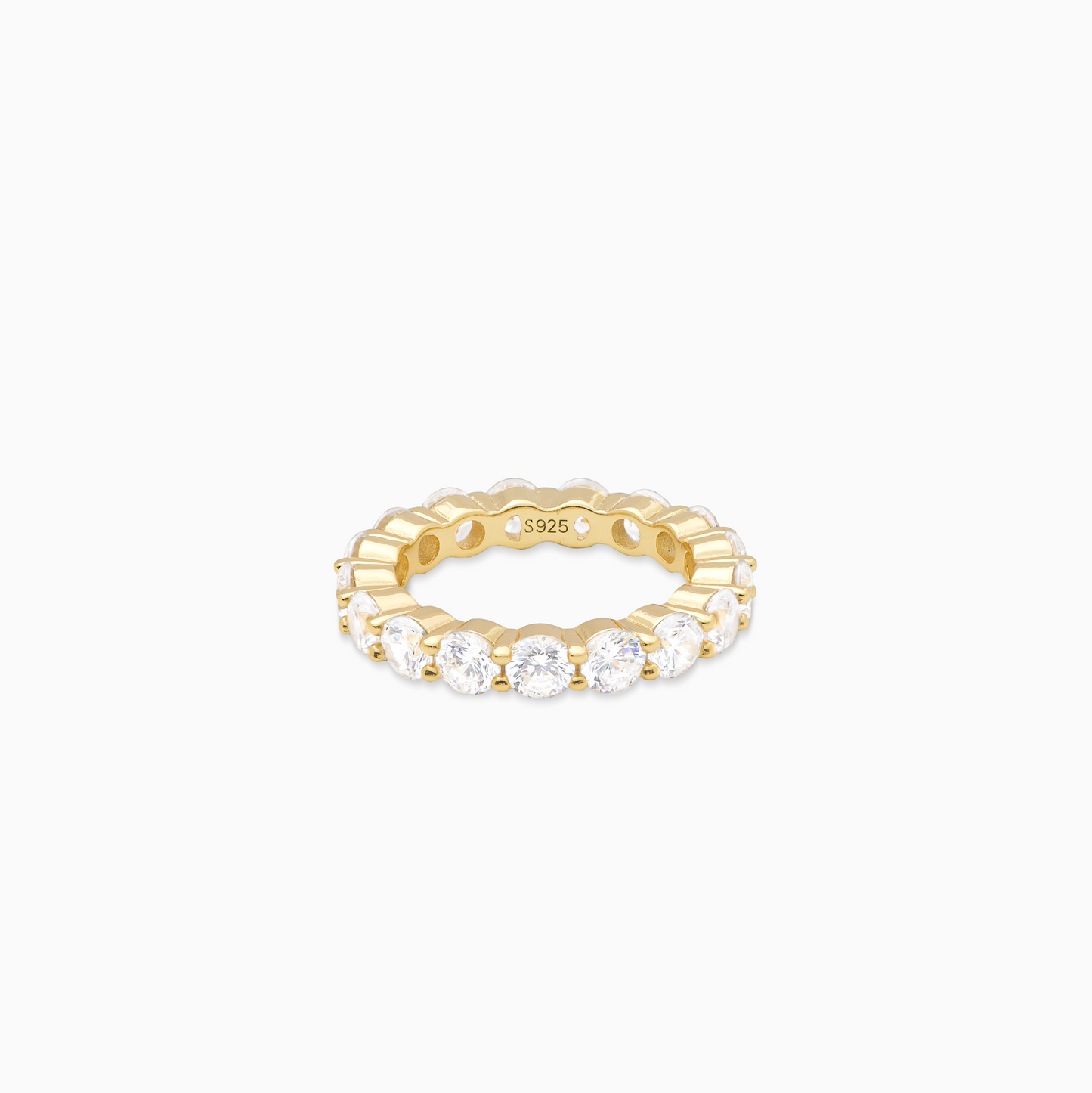 Eternity ring dorée - Blanc