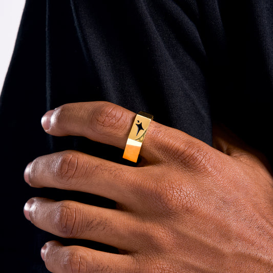 Gold nut ring