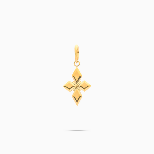 Crossed Star Pendant - Gold