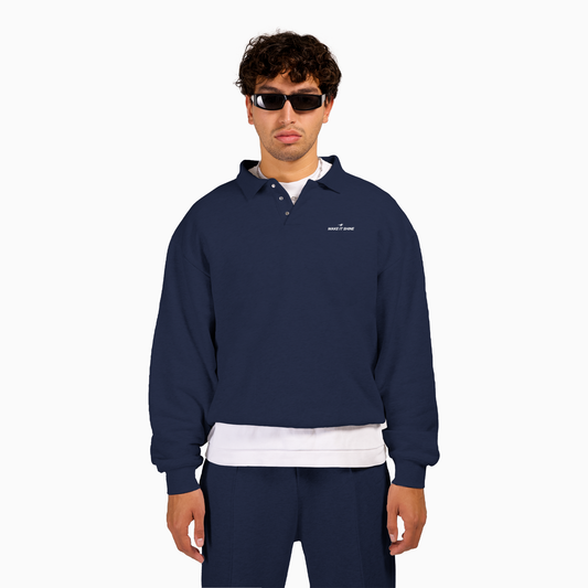 Polo sweater Signature - Bleu marine