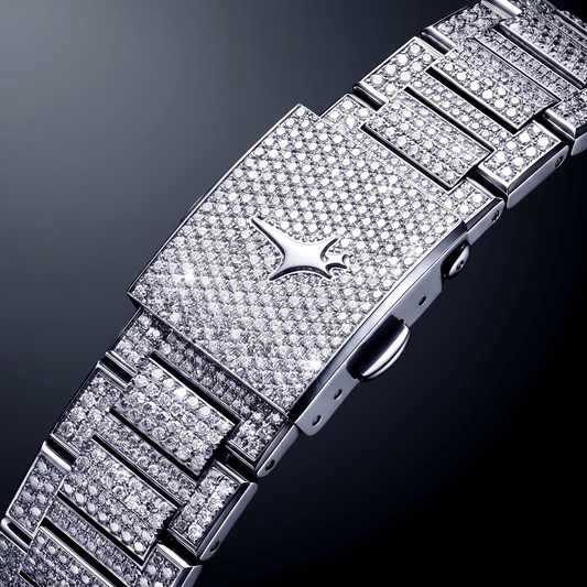 Iced ASON1 - Cadran Skeleton & Bracelet Acier inoxydable 316L - Moissanite VVS