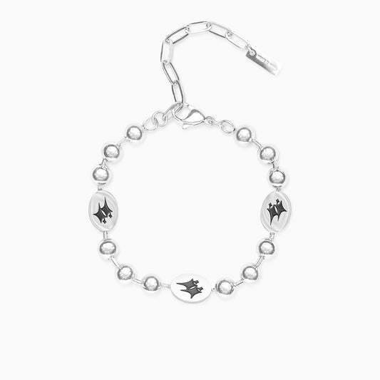Signature Bead link bracelet Silver
