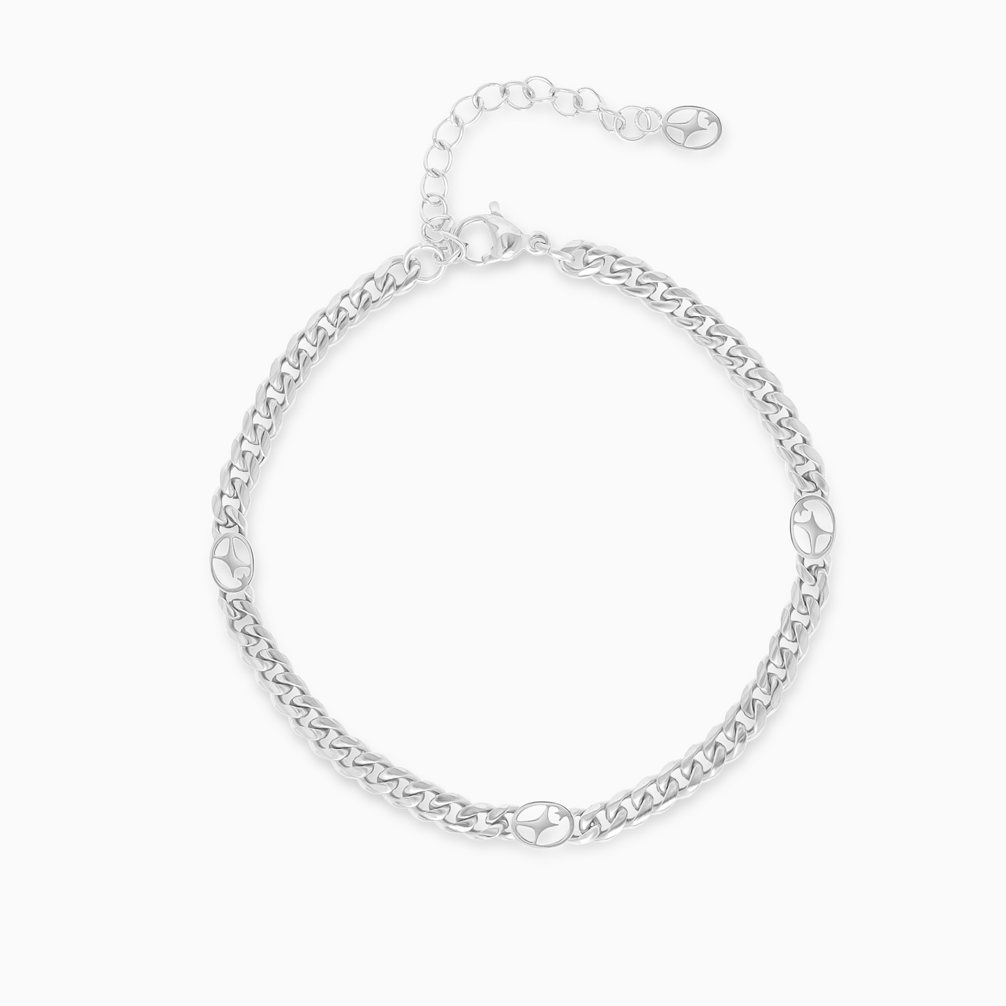 Bracelet Cuban link 4 mm Signature Argenté