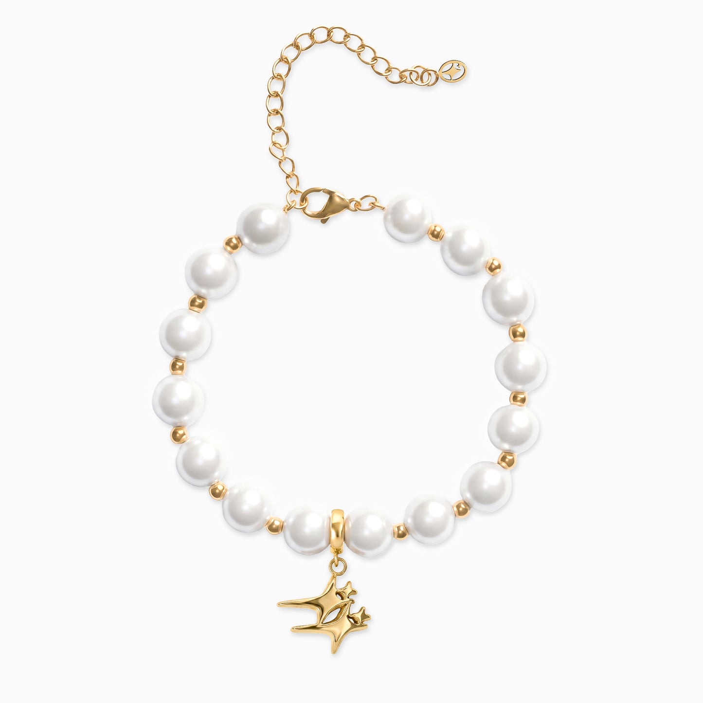 Double Stars Gold Beaded Bracelet