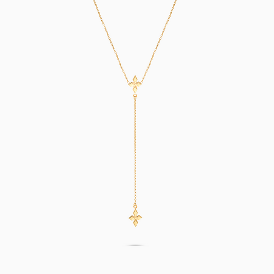 Double Crossed Star Chain - Gold