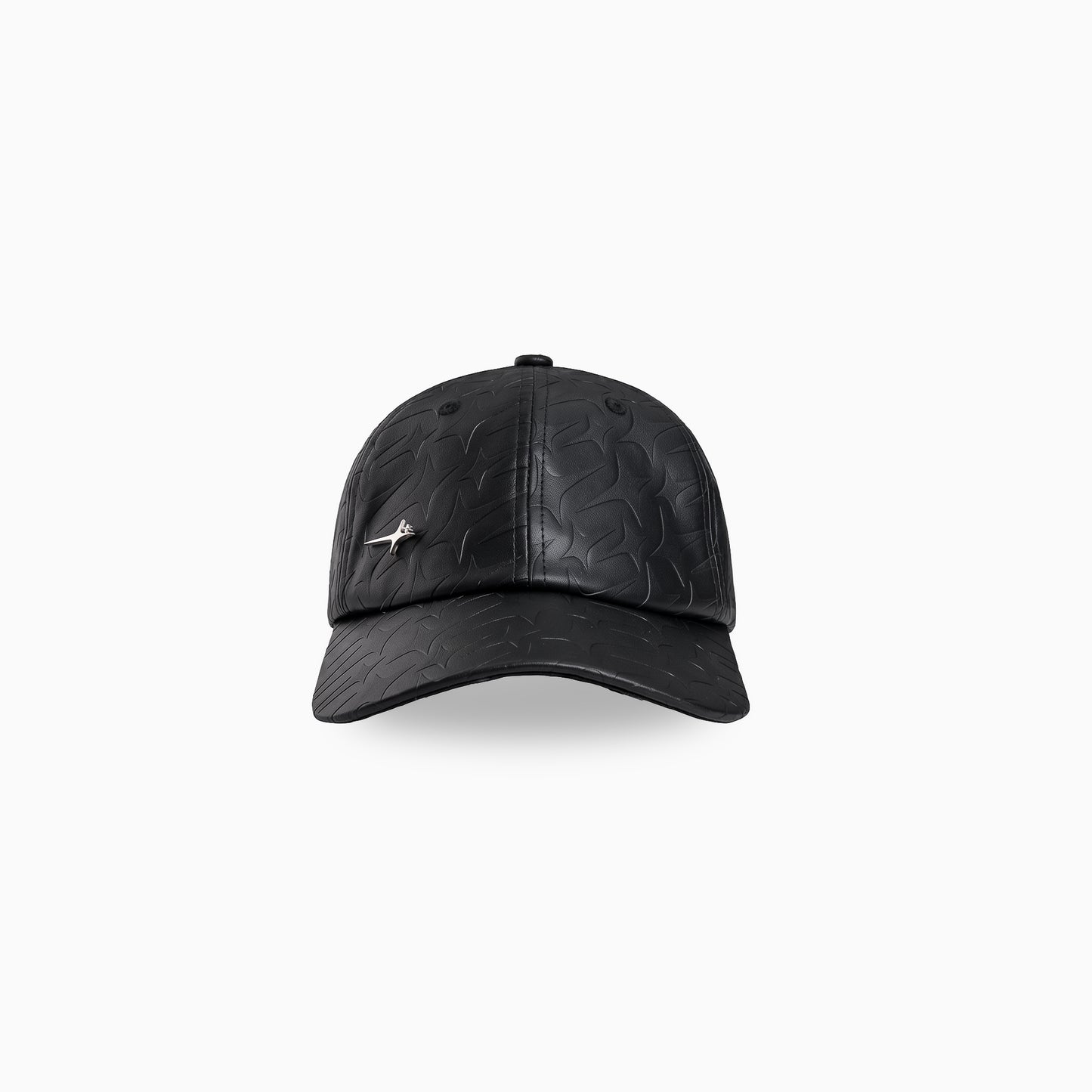Leather Monogram Cap - Noir
