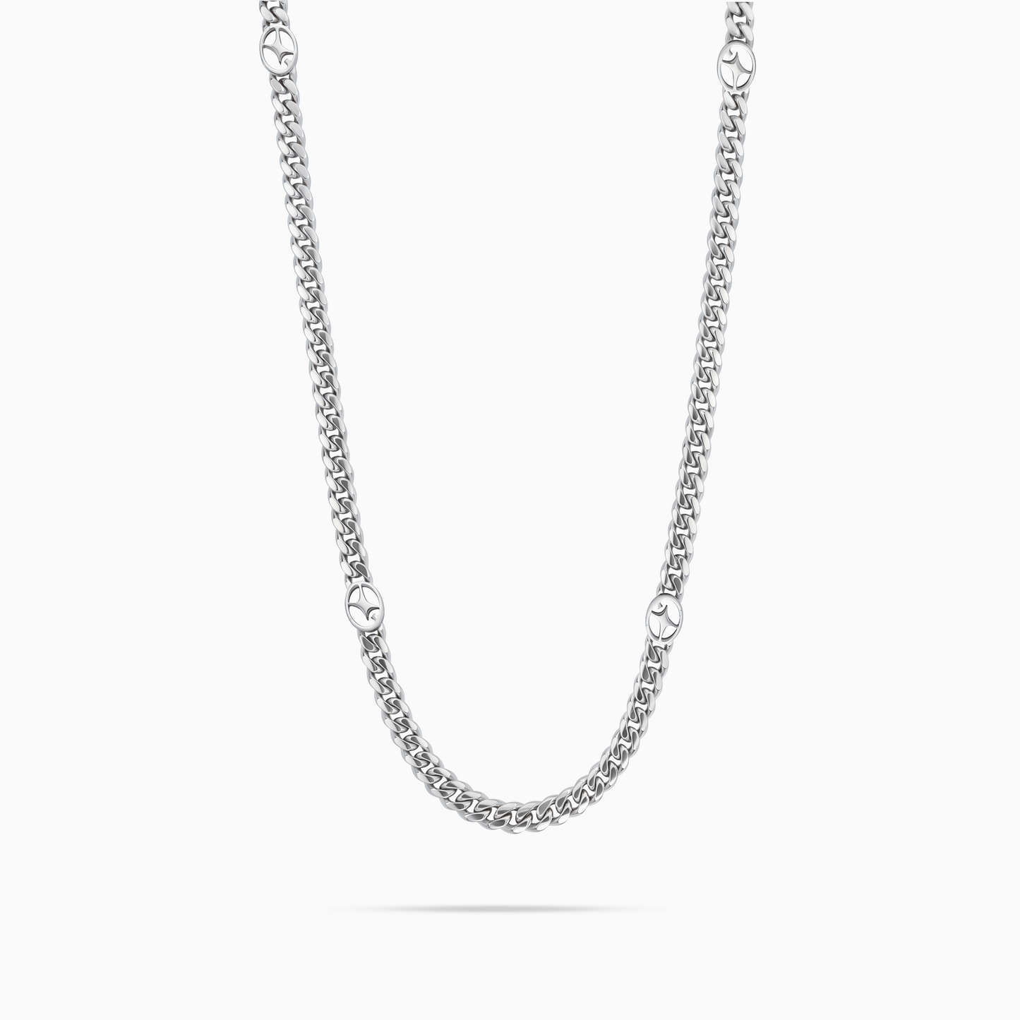 Cuban link chain 4 mm Signature Silver