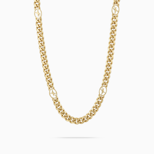 Cuban link chain 6 mm Signature Gold