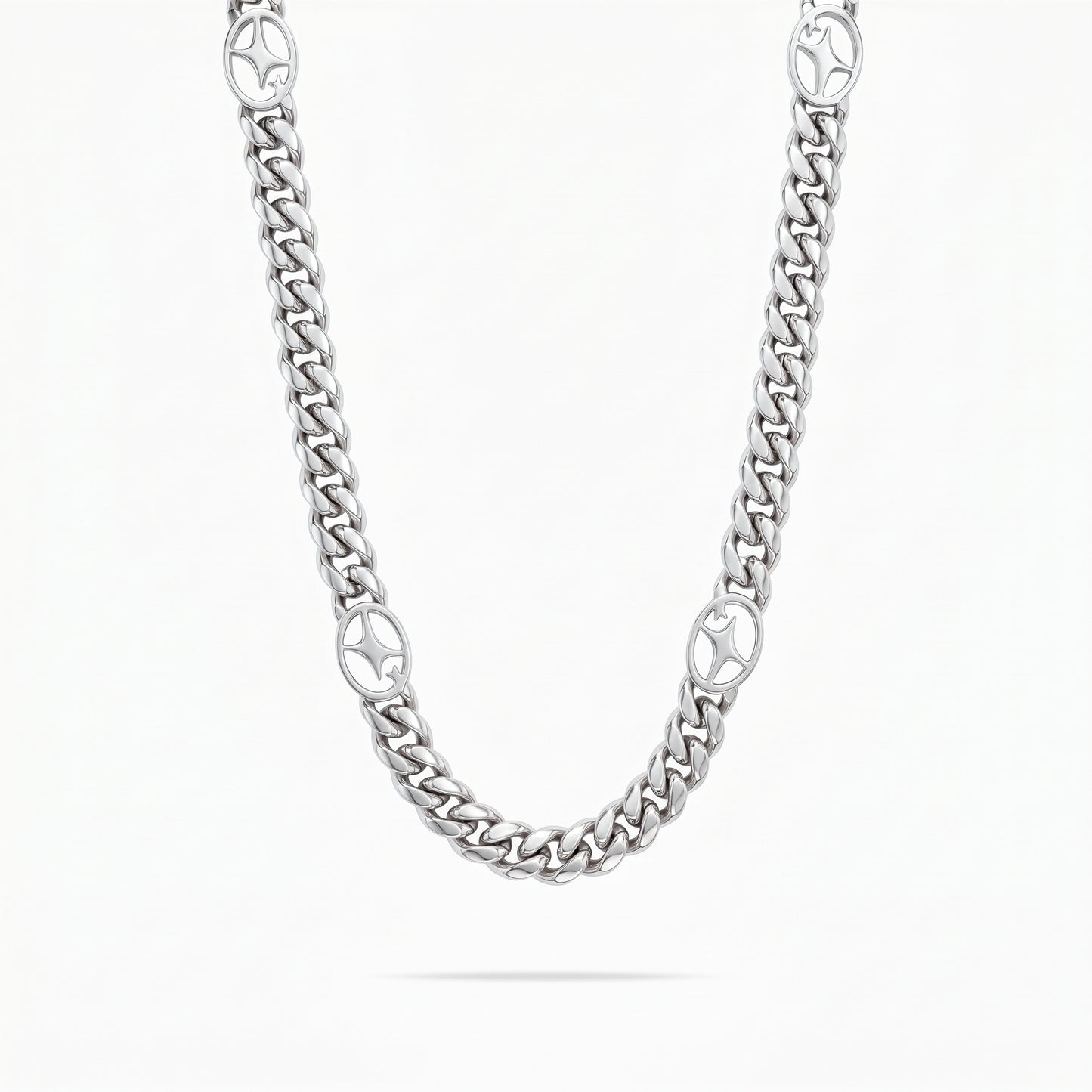 Chaîne Cuban link 8 mm Signature Argentée