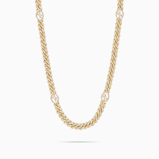 Iced Cuban Link Signature 5mm Gold Chain