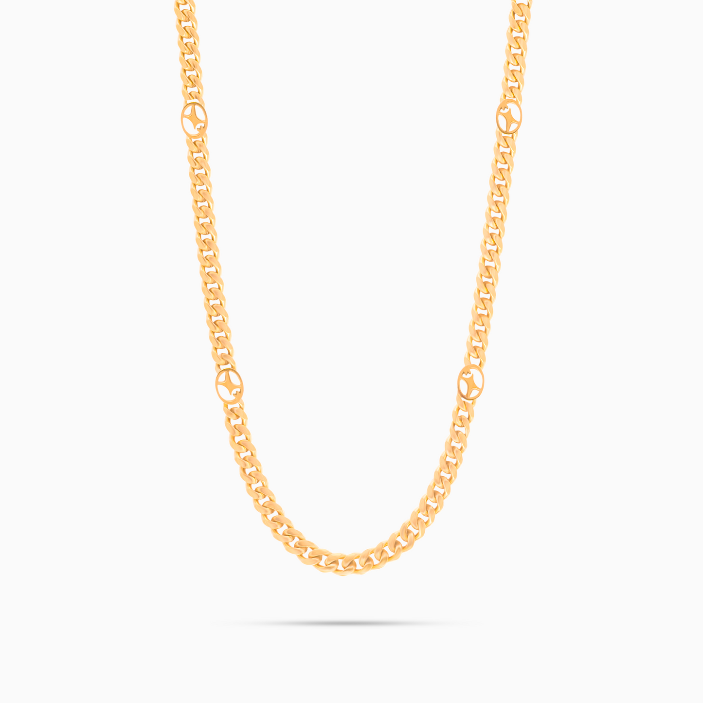 Chaîne Cuban link 4 mm Signature Dorée