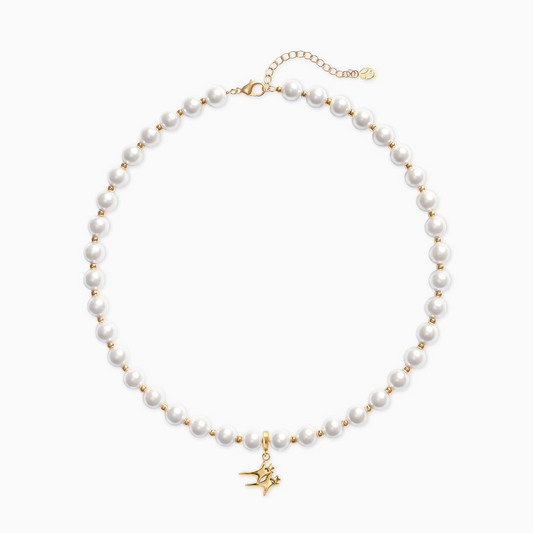 Pearl Double Stars Gold Chain