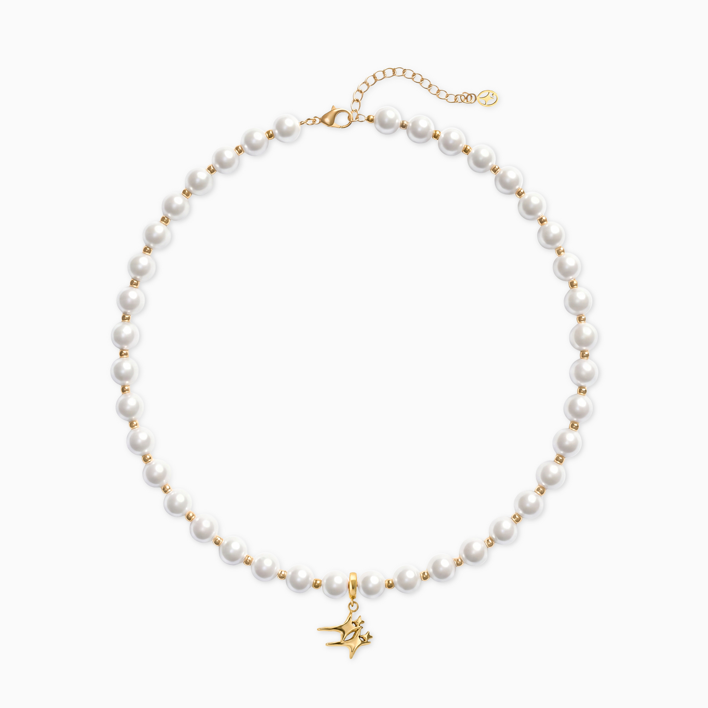 Double Stars Gold Beaded Chain