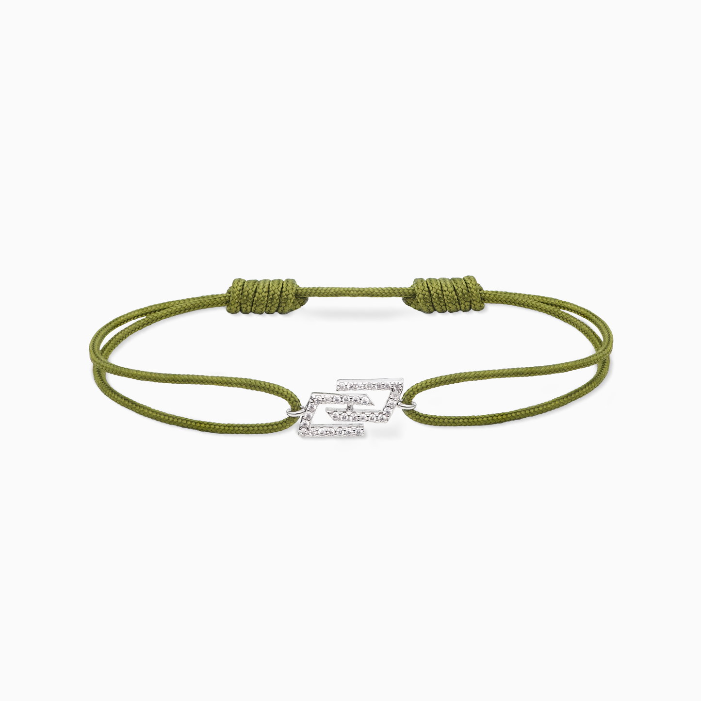 Monogram cord bracelet - Khaki