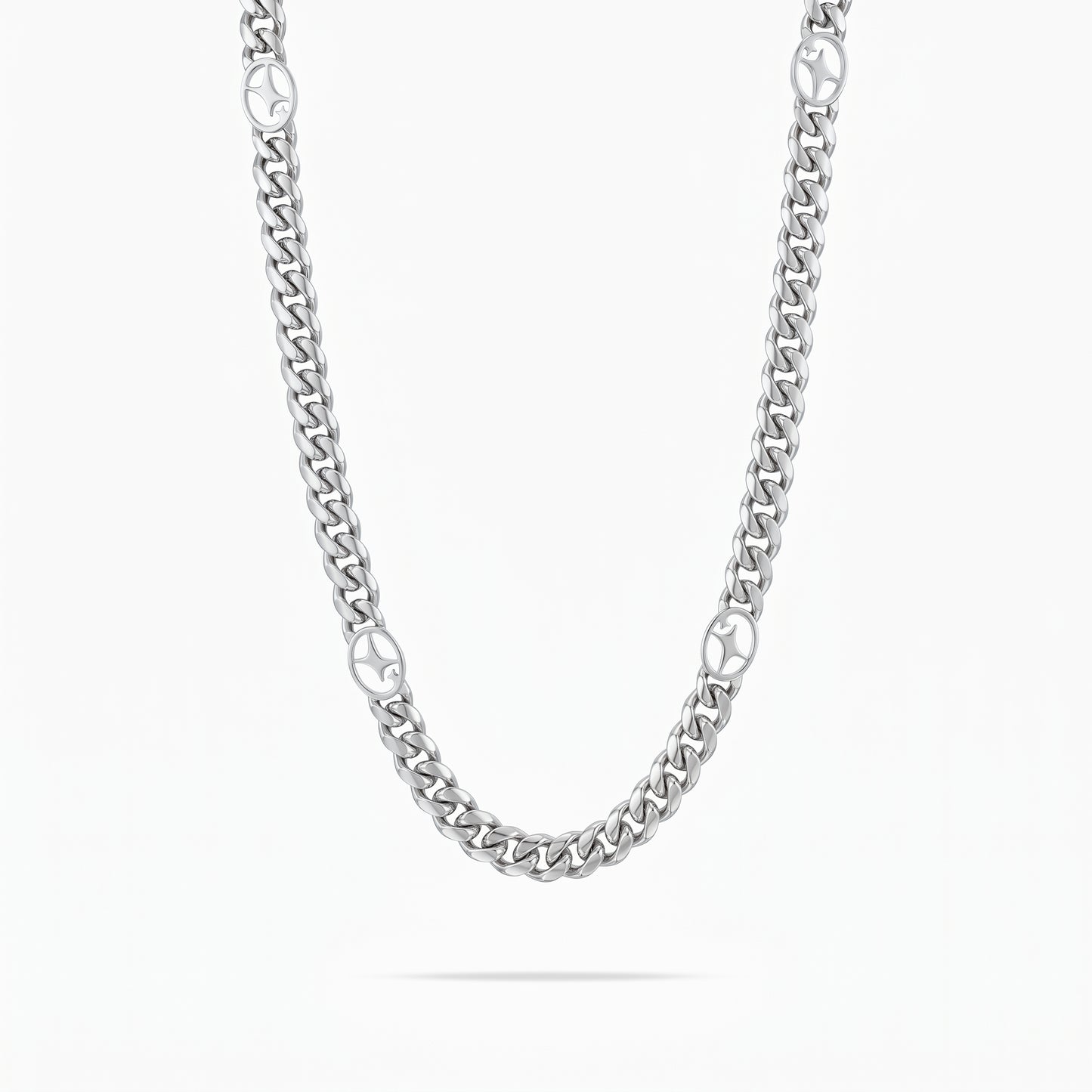 Cuban link chain 6 mm Signature Silver