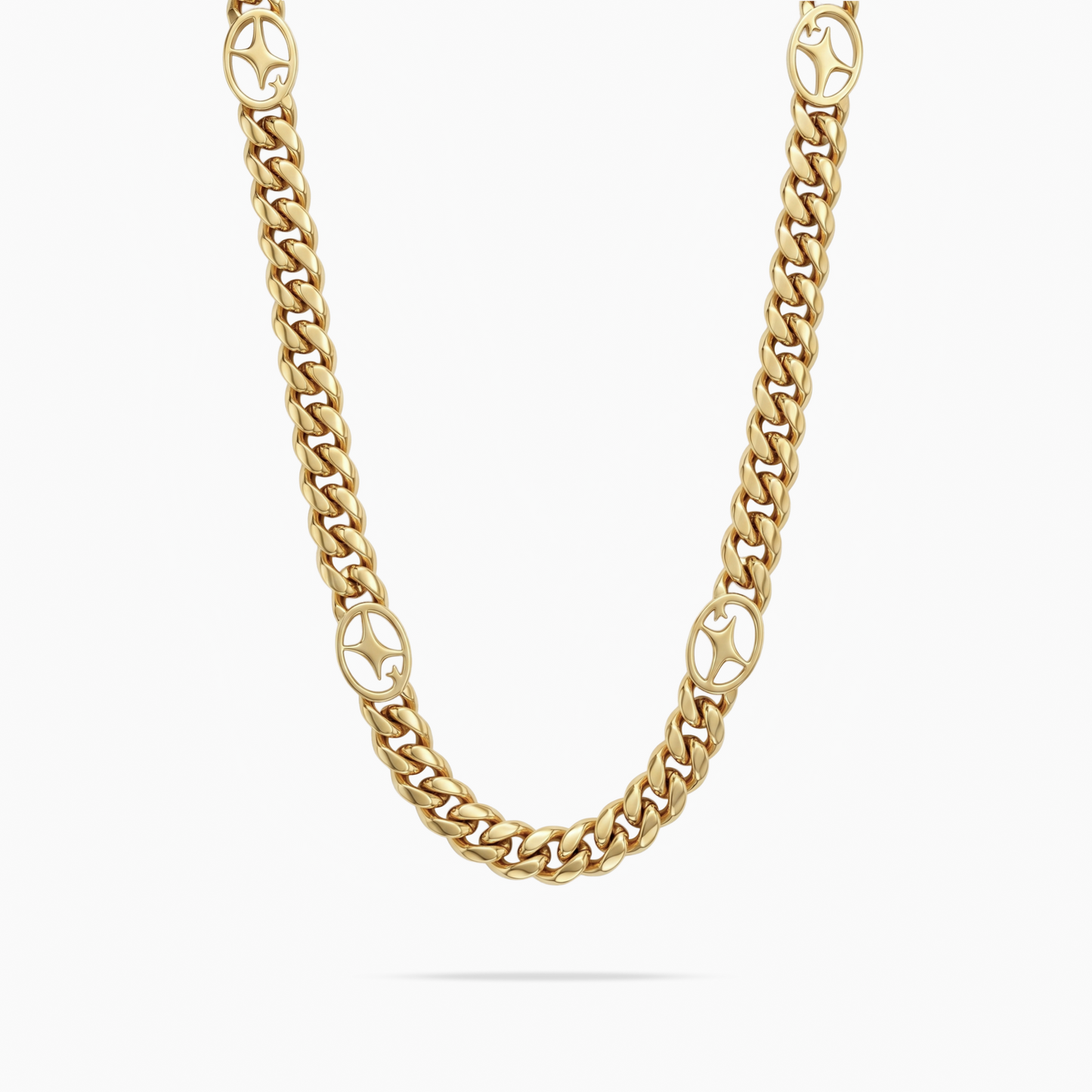 Cuban link chain 8 mm Signature Gold