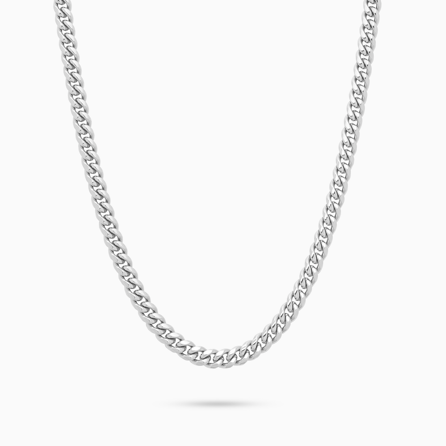 Cuban link chain 5mm Argent