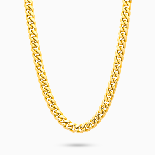 Cuban link chain 8 mm gold