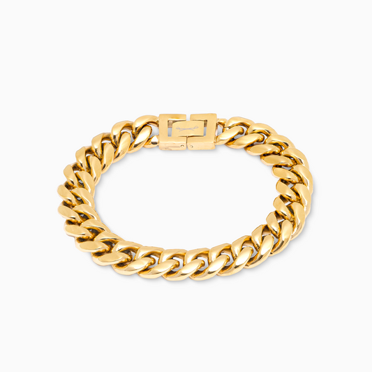 Cuban link bracelet 12 mm gold