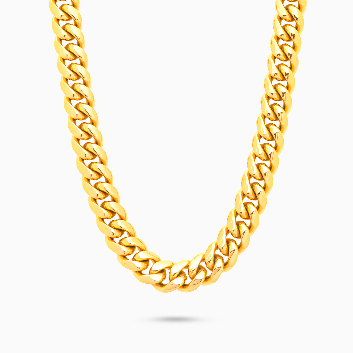 Chaîne Cuban link 12 mm dorée