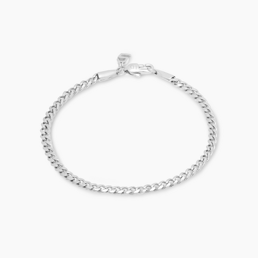 Bracelet Cuban link 3 mm argenté