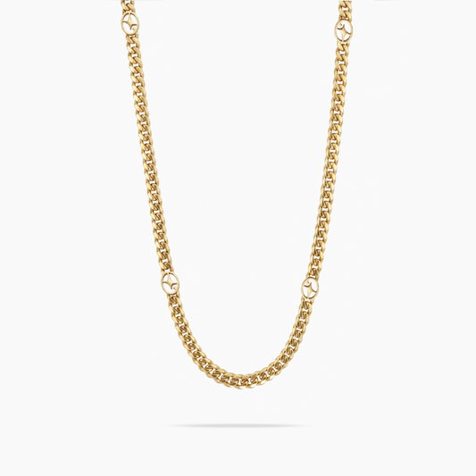 Cuban link chain 4 mm Signature Gold