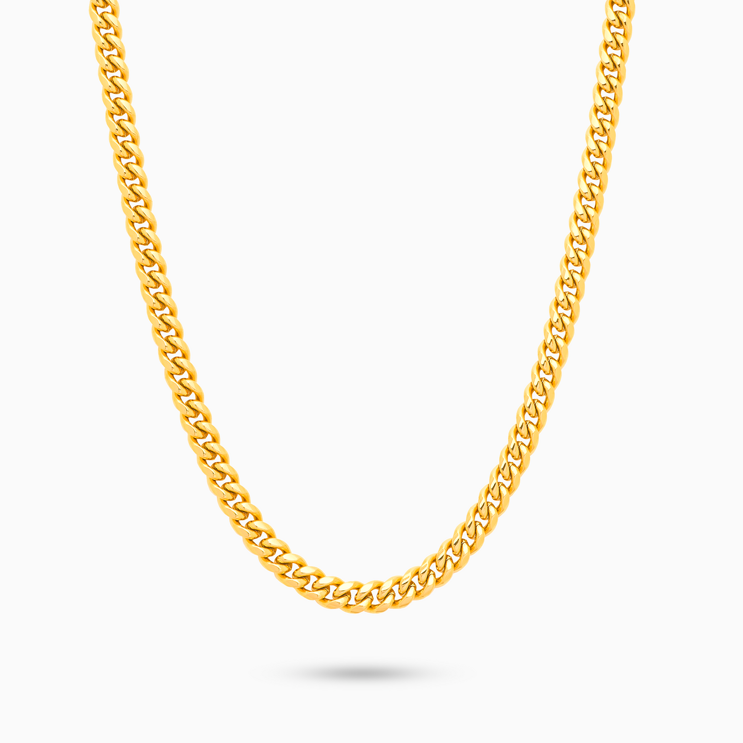 Chaîne Cuban link 5 mm dorée