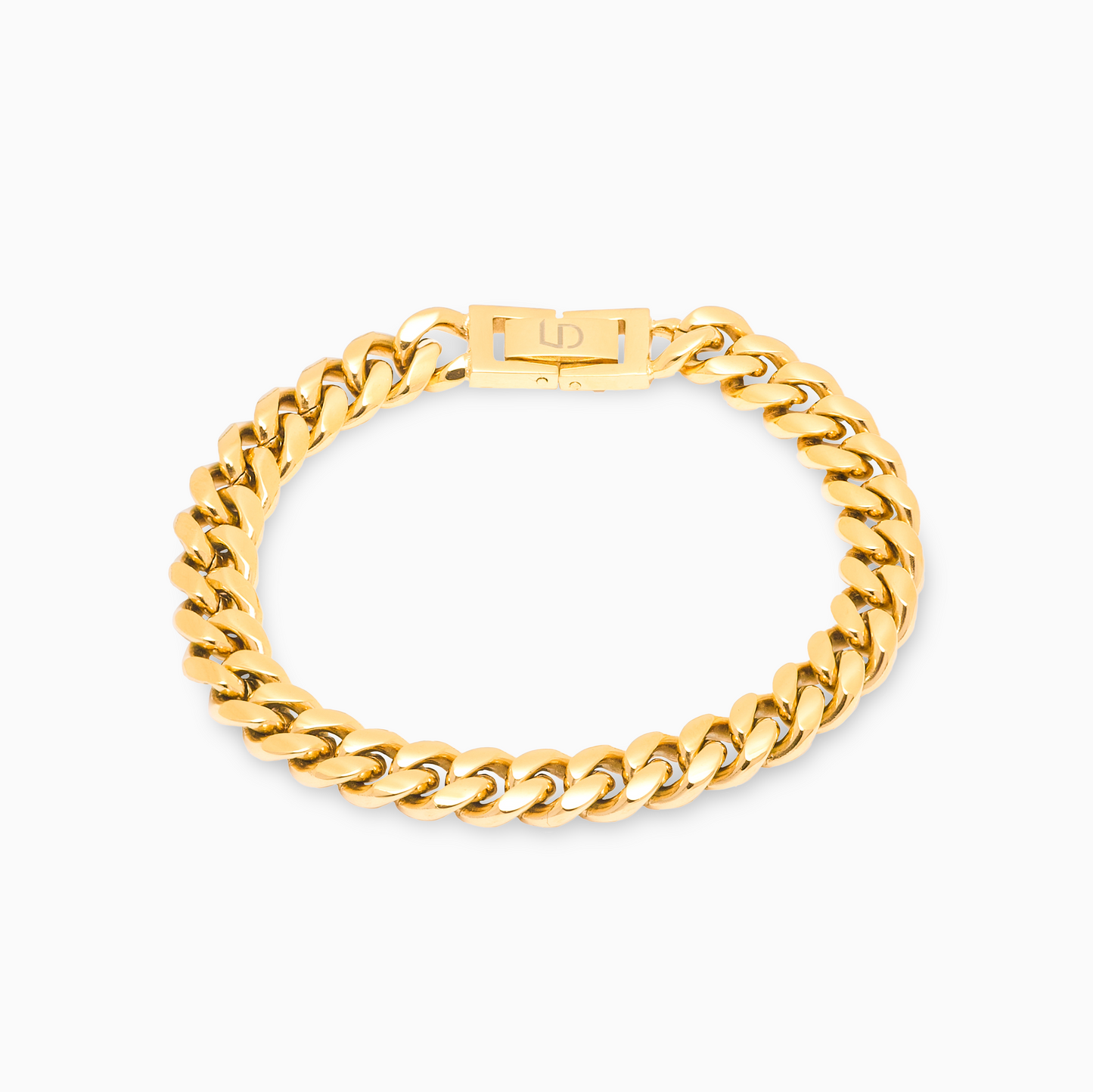 Cuban link bracelet 8 mm gold