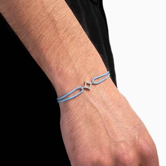 Bracelet cordon Hollow Star - Bleu