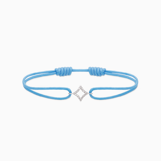 Hollow Star cord bracelet - Blue