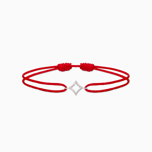 Hollow Star cord bracelet - Red