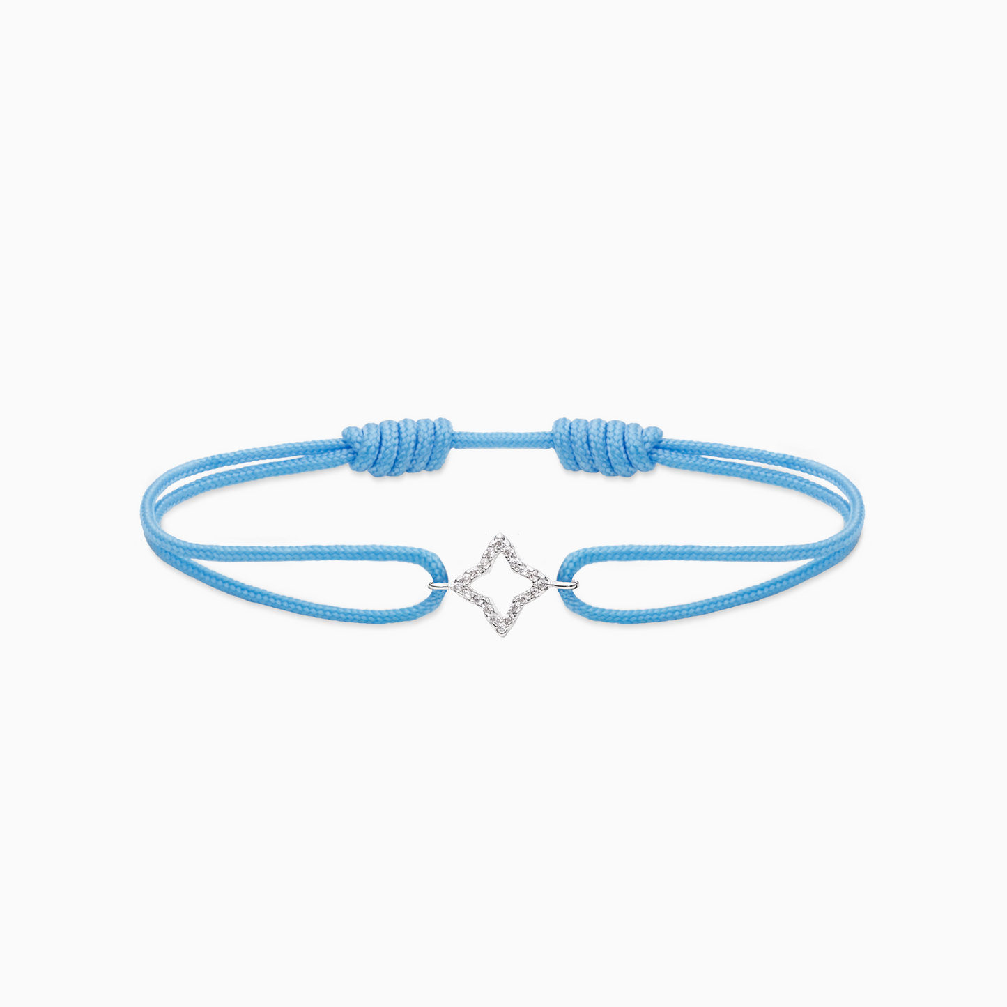 Bracelet cordon Hollow Flower - Bleu