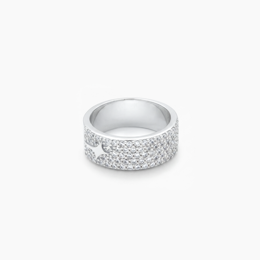Iced band signature argentée