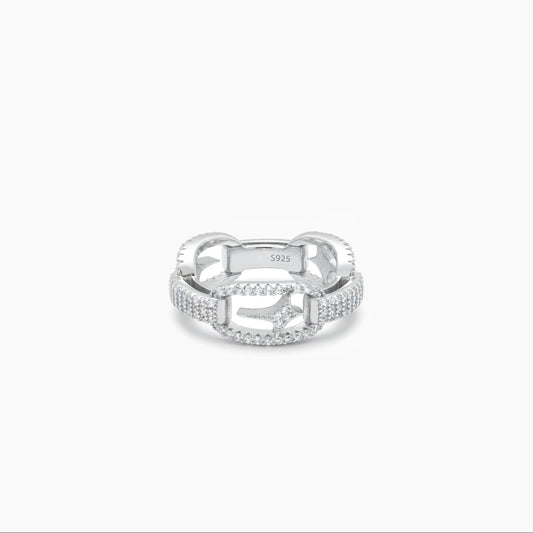 Iced H-ring signature silver