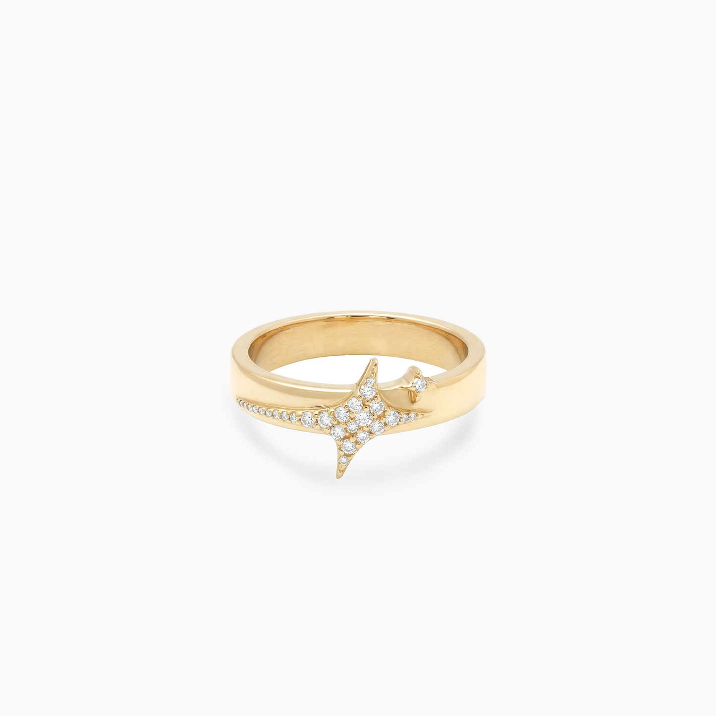 Iced signature ring gold