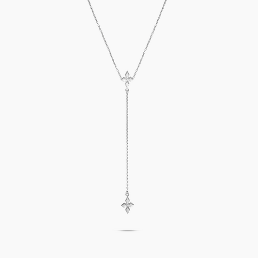 Double Crossed Star Chain - Silver